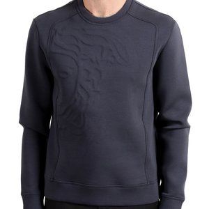 Versace Collection Gray Logo Designed Sweatshirt